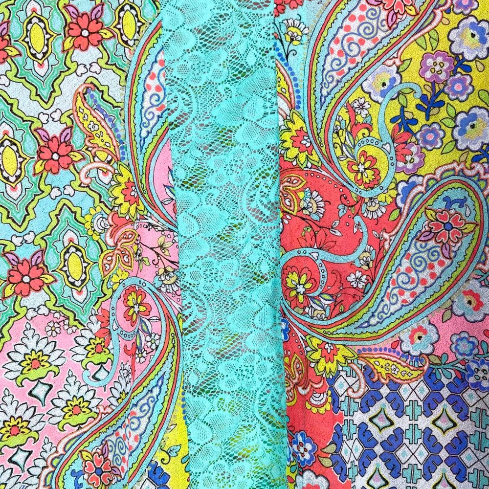 Luli Fama Swim Cover Up Dress Tunic Beach Resort Colorful Vacation XS - Picture 7 of 12